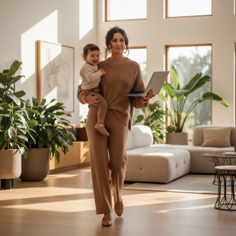 inside carrying toddler